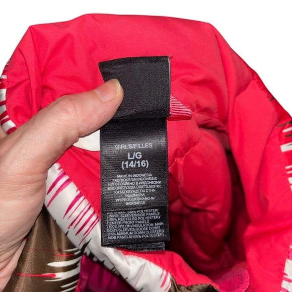 The North Face Girl's L Large (14-16) Quilted Puffer Jacket Down Filled Full Zip - Picture 10 of 10